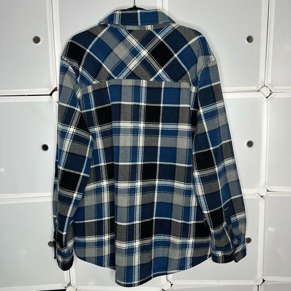Freedom Foundry Men's Plaid Fleece Jackets Super Plush Sherpa Lined Shacket Size - Picture 3 of 10